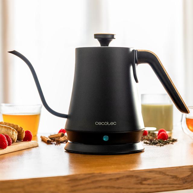 Cecotec Thermosense 500 Cisne Hervidor De Agua Con Cuello De Cisne De 1 Litro Cuerpo De Acero Inoxidable Y Con 1200 W. Hervidor De Agua