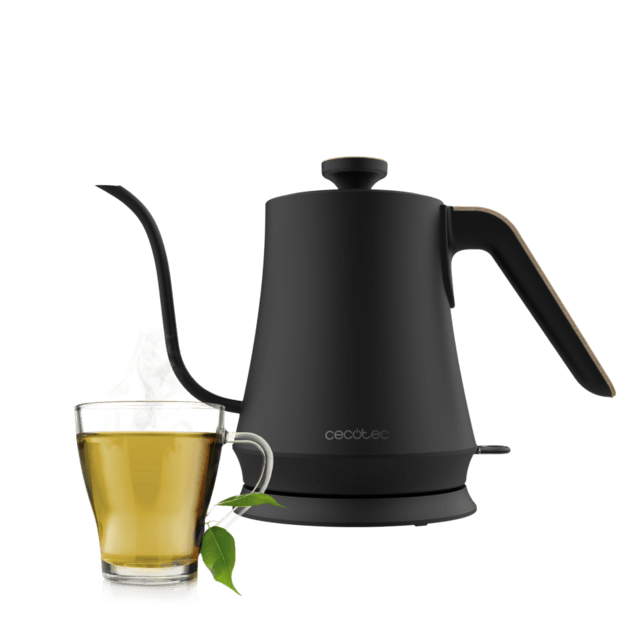 Cecotec Thermosense 500 Cisne Hervidor de agua con cuello de cisne de 1 litro cuerpo de acero inoxidable y con 1200 W. Hervidor de agua