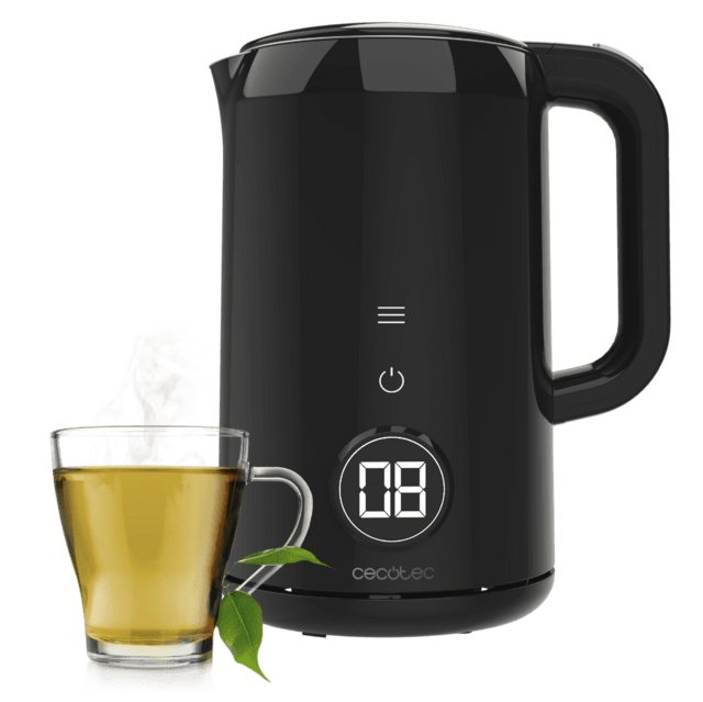 Cecotec Thermosense 600 Touch Neo Hervidores de agua de 1 7 litros de capacidad pantalla digital y con 2200 W. Hervidores de agua