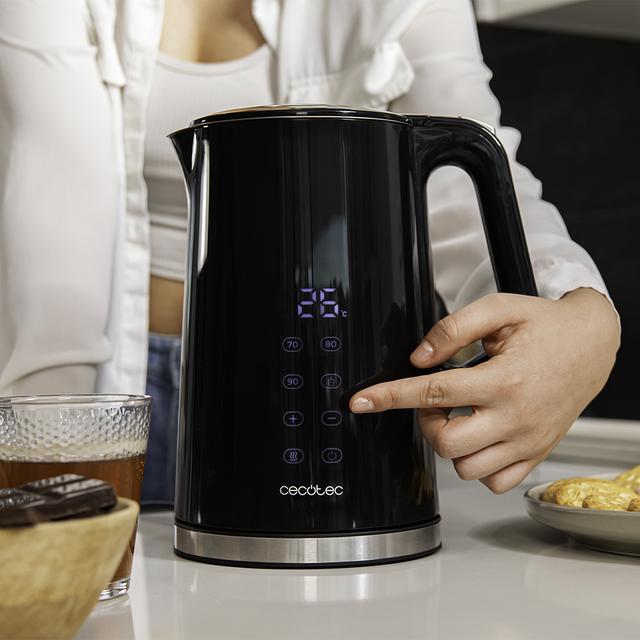 Cecotec Thermosense 800 Neo Hervidores De Agua De 1 7 Litros De Capacidad Pantalla Digital Y Con 2200 W. Hervidores De Agua