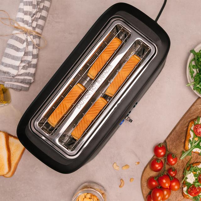 Cecotec Toast&Taste 16000 Extra Double.Tostadora Vertical De 1630 W 2 Ranuras Largas Extraanchas 3 Funciones Diseño En Plástico Con Acabados En Acero Inox Incluye Varillas Superiores Tostadora De Plástico De Dos Ranuras Larga