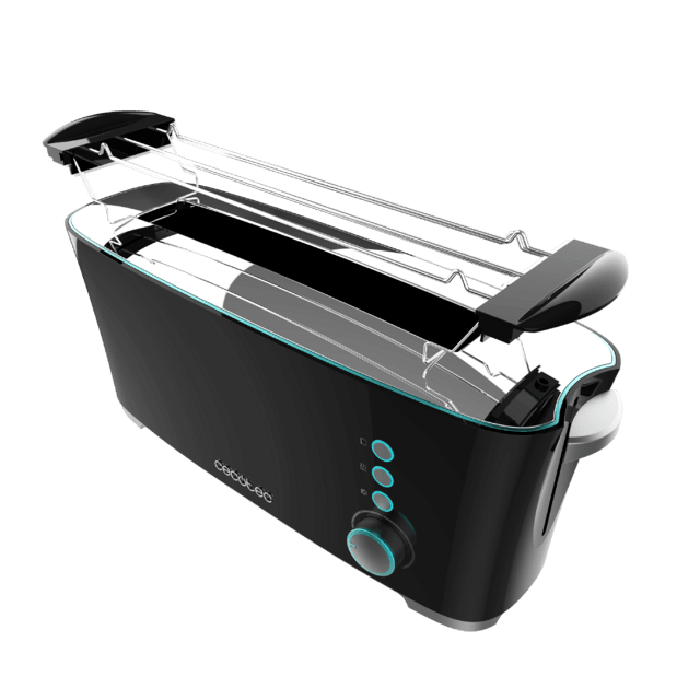 Cecotec Toast&Taste Extra B Tostadora De Pan Con Capacidad Para Dos Tostadas. Incluye Soporte Para Panecillos. 1000 W De Potencia Y 7 Posiciones De Tostado Función Descongelar Y Función Recalentar. Sistema De Extraelevación B