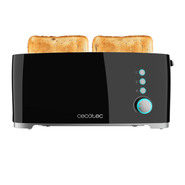 Cecotec Toast&Taste Extra B Tostadora De Pan Con Capacidad Para Dos Tostadas. Incluye Soporte Para Panecillos. 1000 W De Potencia Y 7 Posiciones De Tostado Función Descongelar Y Función Recalentar. Sistema De Extraelevación B