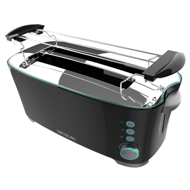 Cecotec Toast&Taste Extra Double B Tostadora De Pan De Doble Ranura Toast&Taste 2L Con 1350 W De Potencia Y 7 Posiciones De Tostado Función Descongelar Y Función Recalentar. Sistema De Extraelevación Bandeja Recogemigas Ampli