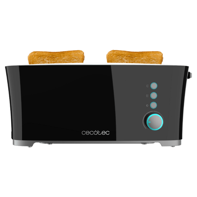 Cecotec Toast&Taste Extra Double B Tostadora De Pan De Doble Ranura Toast&Taste 2L Con 1350 W De Potencia Y 7 Posiciones De Tostado Función Descongelar Y Función Recalentar. Sistema De Extraelevación Bandeja Recogemigas Ampli