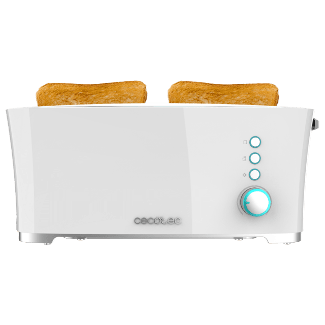 Cecotec Toast&Taste Extra Double W Tostadora De Pan De Doble Ranura Toast&Taste 2L Con 1350 W De Potencia Y 7 Posiciones De Tostado Función Descongelar Y Función Recalentar. Sistema De Extraelevación Bandeja Recogemigas Ampli