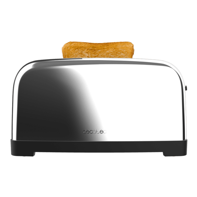 Cecotec Toastin' Time 1500 Inox Lite Tostador Vertical De Acero Con Doble Ranura Larga Y 1500 W De Potencia. Tostador Vertical 