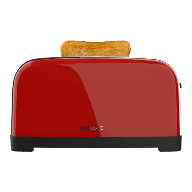Cecotec Toastin' Time 1500 Red Lite Tostador Vertical De Acero Con Doble Ranura Larga Y 1500 W De Potencia. Tostador Vertical