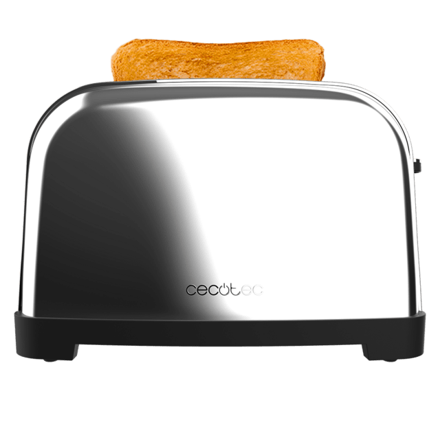 Cecotec Toastin' Time 1700 Double Inox Tostador Vertical De Acero Con Cuatro Ranuras Cortas 1700 W De Potencia Y Soporte Para Panecillos. Tostador Vertical 
