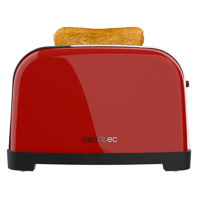 Cecotec Toastin' Time 1700 Double Red Tostador Vertical De Acero Con Cuatro Ranuras Cortas 1700 W De Potencia Y Soporte Para Panecillos.  Tostador Vertical