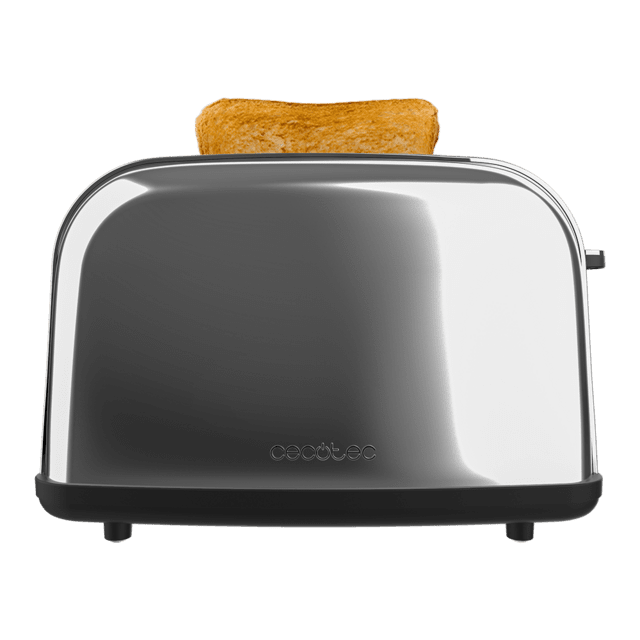 Cecotec Toastin' Time 850 Inox Lite Tostador Vertical De Acero Con Doble Ranura Corta Y 850 W De Potencia. Tostador Vertical