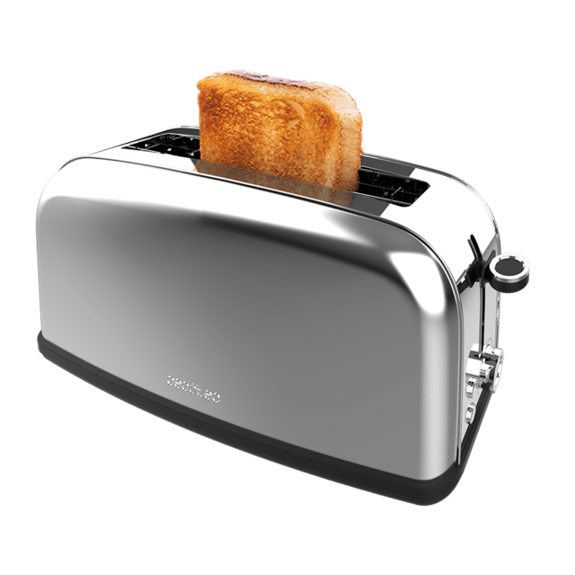 Cecotec Toastin' time 850 Inox Long Lite Tostador vertical de acero con una ranura larga y 850 W de potencia. Tostador vertical 