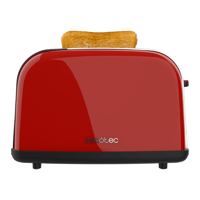 Cecotec Toastin' Time 850 Red Lite Tostador Vertical De Acero Con Doble Ranura Corta Y 850 W De Potencia. Tostador Vertical