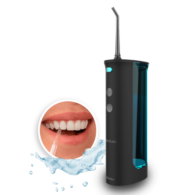 Cecotec ToothCare Jet Fresh Irrigador portátil a batería con depósito de 180 ml con 3 boquillas 3 modos y autonomía de 20 días (uso de 2 veces al día) Irrigador portátil