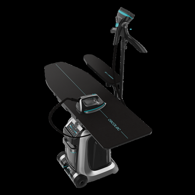 Cecotec Total Iron 10100 Pro. Centro De Planchado Inteligente Con Plancha Vertical Y Horizontal Succión E Inflado 5 Programas Para 5 Tejidos 220 G/min Y 5 Bares Plancha Vapor Profesional Ropa. Vertical Y Horizontal