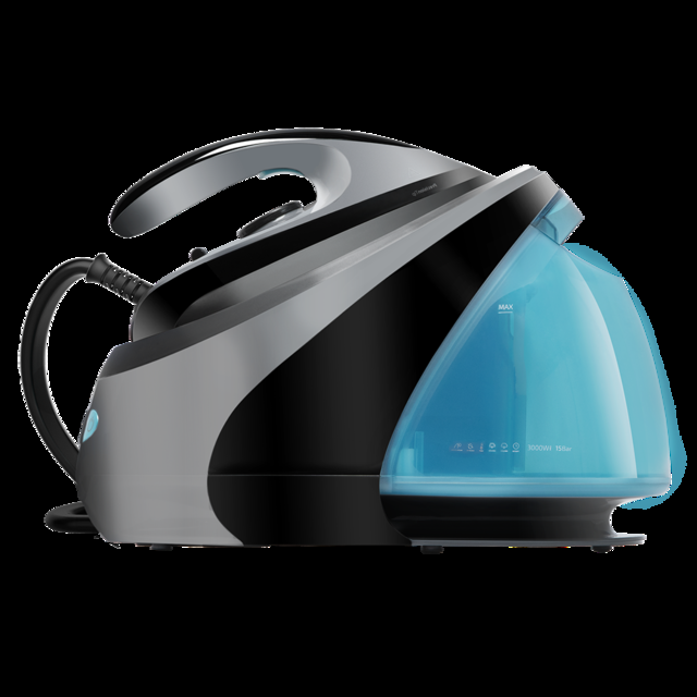 Cecotec Total Iron Expert 9000 Turbo-Boost. Centro de Planchado de 3000 W 15 Bares de presión Suela Antideslizante Golpe Vapor 750 g/min Vapor Continuo 175g/min Plancha de vapor para ropa