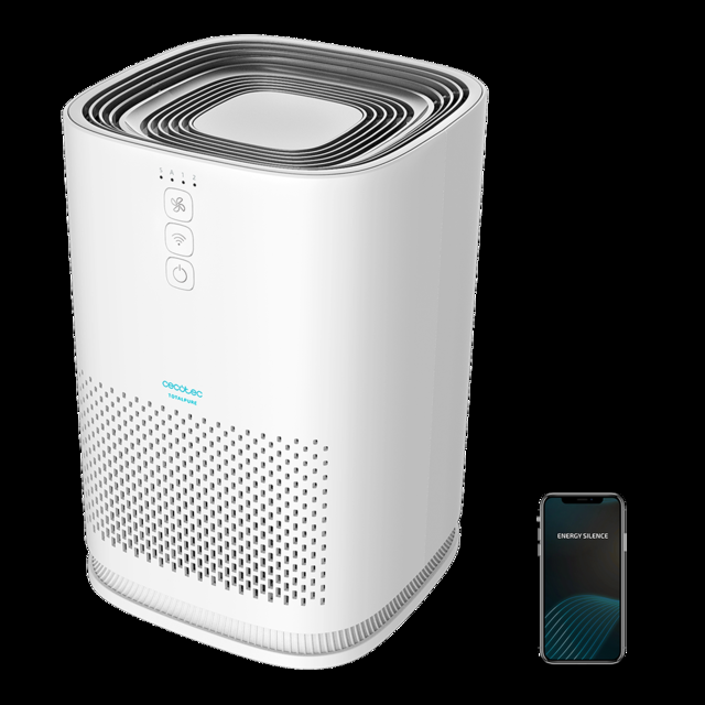 Cecotec TotalPure 1500 Connected. Purificador De Aire De 26W 100 CADR 3 Etapas De Filtrado Control Por Wi-fi 2 Modos De Funcionamiento Sensor PM 2 5 Cobertura 40 M3 Purificador De Aire Con 100 CADR 3 Etapas De Filtrado Control P