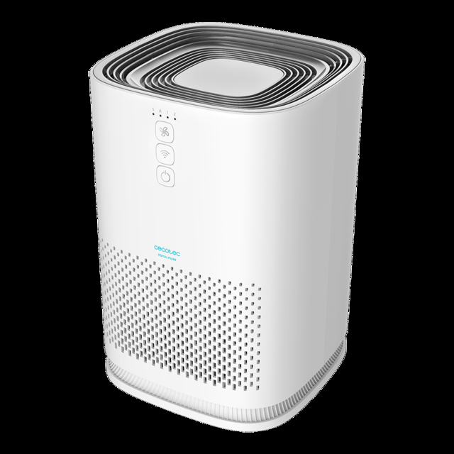 Cecotec TotalPure 1500 Connected. Purificador de Aire de 26W 100 CADR 3 Etapas de filtrado Control por Wi-fi 2 Modos de Funcionamiento Sensor PM 2 5 Cobertura 40 m3 Purificador de aire con 100 CADR 3 etapas de filtrado control p
