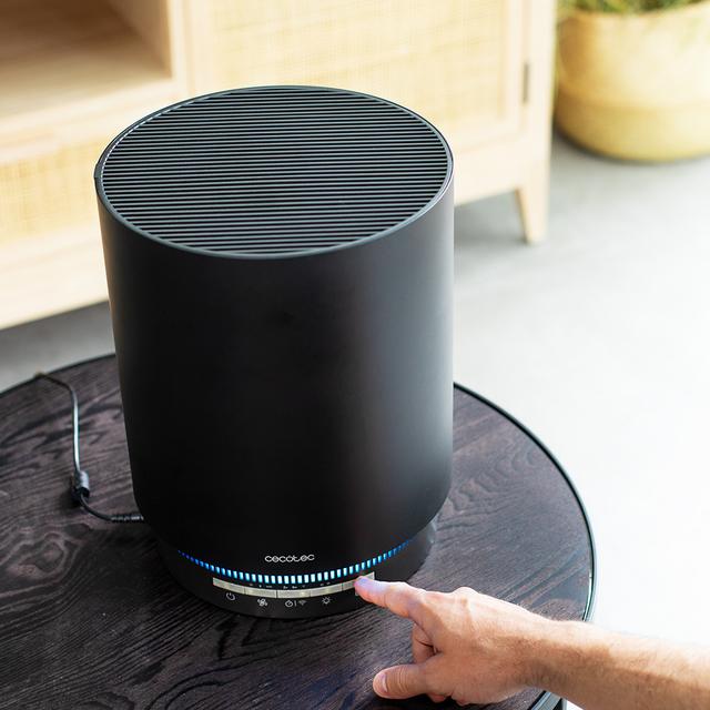 Cecotec TotalPure 1800 Style Pro Connected. Purificador De Aire Bajo Consumo Y Potencia De 45 W 130 CADR 4 Etapas De Filtrado Control Por Wi-Fi Temporizador Motor DC Cobertura 40 M3 Purificador