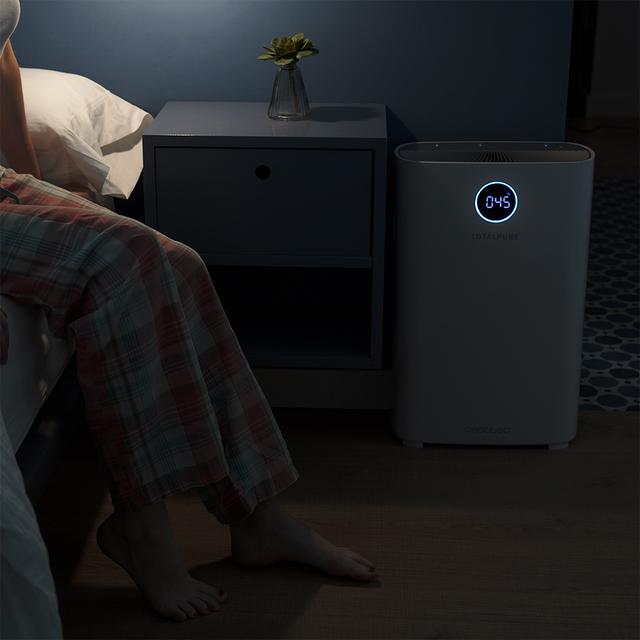 Cecotec TotalPure 5000 Connected M. Purificador De Aire De 30 W Bajo Consumo 360 CADR 3 Procesos De Filtración Pantalla LED Control Por Wi-Fi Temporizador Cobertura 130 M3 Purificador De Aire