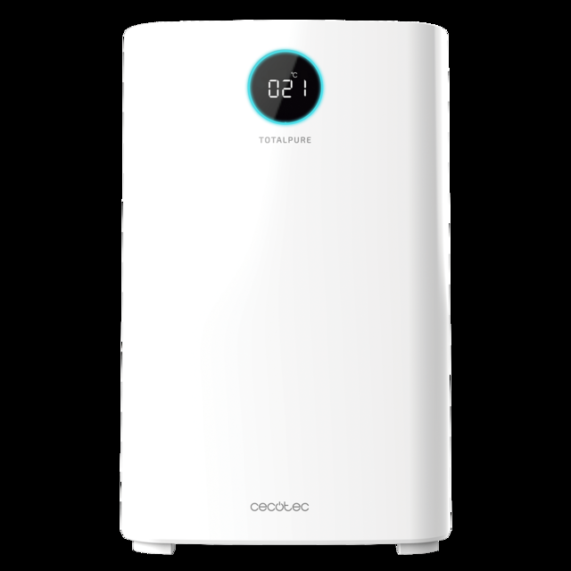 Cecotec TotalPure 5000 Connected. Purificador De Aire De 30 W Bajo Consumo 360 CADR 3 Procesos De Filtración Pantalla LED Control Por Wi-Fi Temporizador Cobertura 130 M3 Purificador De Aire 