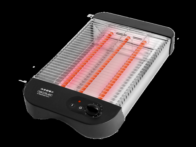 Cecotec Turbo EasyToast Basic.Tostador Plano De 900 W 3 Resistencias Halógenas 6 Niveles Bandeja Recogemigas Y Hueco Recogecables Negro Tostador Plano Horizontal  