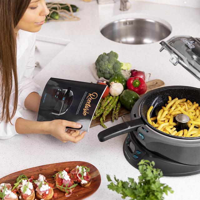 Cecotec TurboCecoFry 4D Healthy. Freidora Sin Aceite De 3 5 L De Aire Caliente Con 1350 W Dietética 8 Programas Tiempo Y Temperatura Ajustable Cocina A 2 Niveles Pala Mezcladora Recetario<h2 Class="d-flex Justify-content-center