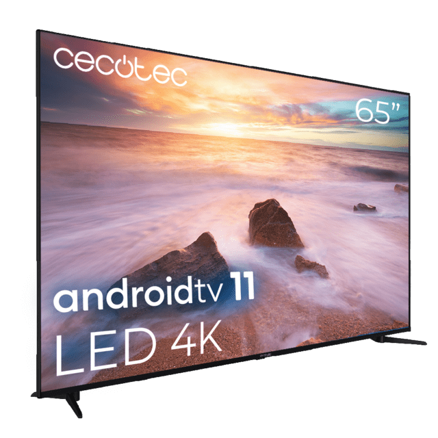 Cecotec TV A2 Series ALU20065 Televisión LED 65” Con Resolución 4K UHD Sistema Operativo Android TV 11 Chromecast HDR10+ Google Voice Assistant Clase E. Televisión LED