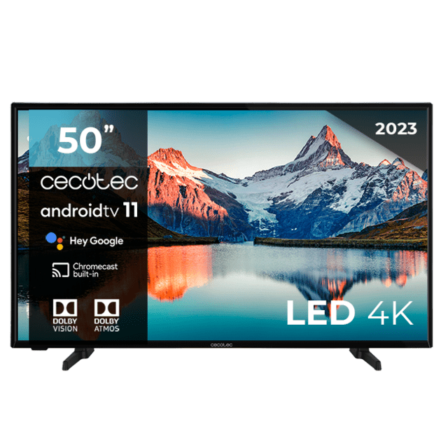 Cecotec TV Cecotec A series ALU00050M. Smart TV de 50” Televisión LED con resolución UHD y sistema operativo Android TV Televisión LED 50" Smart TV