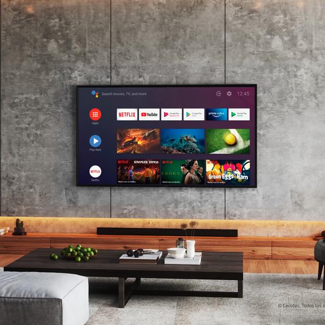 Cecotec TV Cecotec A2 Series ALU20055S Televisión LED 55” Con Resolución 4K UHD Sistema Operativo Android TV 11 Chromecast HDR10+ Google Voice Assistant Clase E. Televisión LED 55”