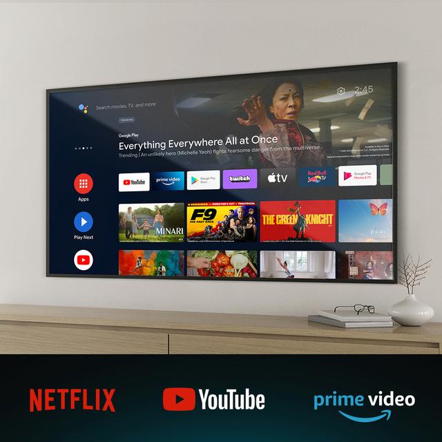 Cecotec TV Cecotec A2Z Series ALU20043Z Televisión LED 43” Con Resolución 4K UHD Sistema Operativo Android TV 11 Chromecast HDR10+ Google Voice Assistant Clase E Con Peana Central. Televisión LED 43" Smart TV