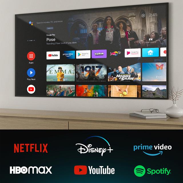 Cecotec TV Cecotec V1 Series VQU10043 Smart TV De 43". Televisores QLED Resolución 4K UHD Sistema Operativo Android TV Diseño Frameless MEMC Dolby Vision Y Dolby Atmos. Televisión QLED 43" Smart TV