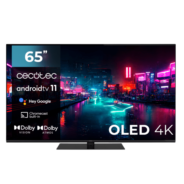 Cecotec TV Cecotec Z1 series ZOU10065 Smart TV de 65”. Televisión OLED 65” con resolución 4K UHD y sistema operativo Android TV Televisión OLED 65”