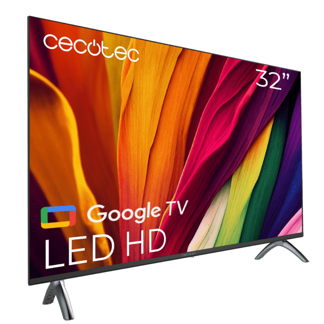 Cecotec TV LED A4 Series ALH40032 Televisión LED De 32" Con Resolución HD Sistema Operativo Google TV Dolby Audio Google Voice Assitant Y Chromecast.  Televisión LED 