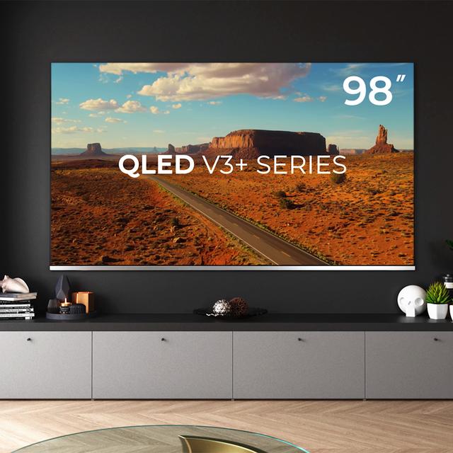 Cecotec TV QLED V3+ Series VQU30098+ M Televisión QLED De Gran Pulgada Con 98" Resolución 4K UHD Y Android TV 11 Full Array Local Dimming 120 Hz Altavoces Con 60W Dolby Vision & Atmos Wide Colour Gamut HDR10 HDM 2.1 USB 3.0 CO