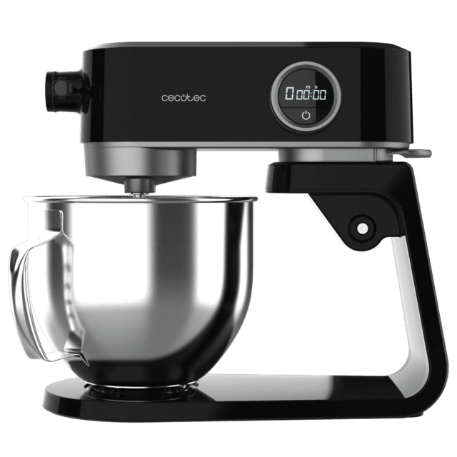 Cecotec Twist&Fusion 4000 Luxury Black. Batidora Amasadora De 800 W Cuerpo De Aluminio Fundido Motor DC 8 Velocidades Luz LED Bol De Acero Inoxidable De 5 2 L Batidora Amasadora
