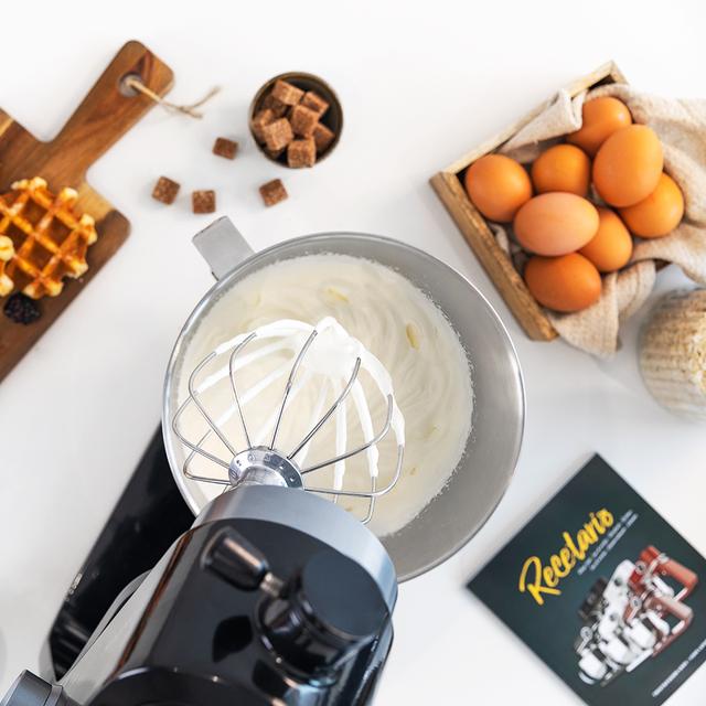 Cecotec Twist&Fusion 4000 Luxury Black. Batidora Amasadora De 800 W Cuerpo De Aluminio Fundido Motor DC 8 Velocidades Luz LED Bol De Acero Inoxidable De 5 2 L Batidora Amasadora