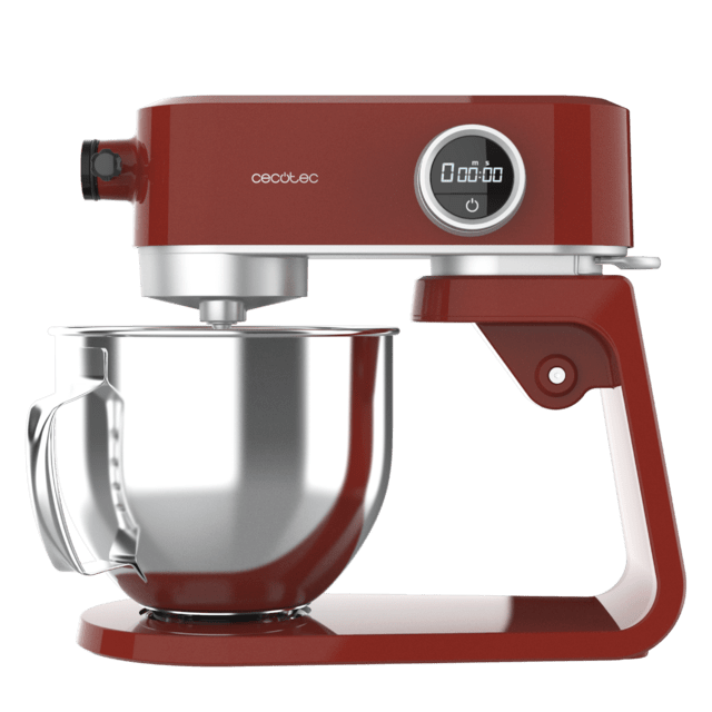Cecotec Twist&Fusion 4000 Luxury Red. Batidora Amasadora De 800 W Cuerpo De Aluminio Fundido Motor DC 8 Velocidades Luz LED Bol De Acero Inoxidable De 5 2 L Batidora Amasadora