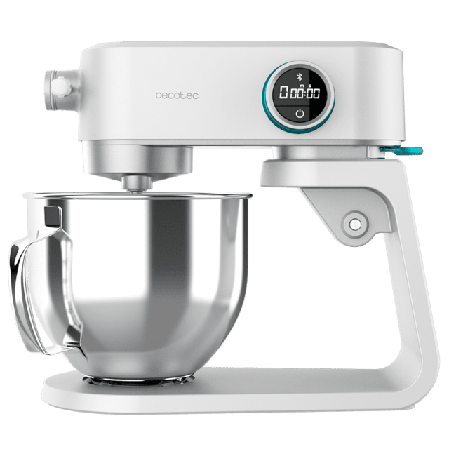 Cecotec Twist&Fusion 4000 Luxury White. Batidora Amasadora De 800 W Cuerpo De Aluminio Fundido Motor DC 8 Velocidades Luz LED Bol De Acero Inoxidable De 5 2 L Batidora Amasadora