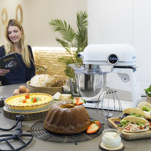 Cecotec Twist&Fusion 4500 Luxury White. Batidora Amasadora De 800 W Cuerpo De Aluminio Fundido Motor DC 8 Velocidades Luz LED Bol De Acero Inoxidable De 5 2 L<p Class="p1" Style="margin: 0px; Font-variant-numeric: Normal; Font-v