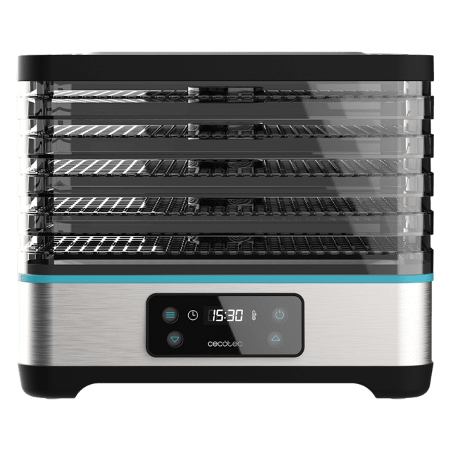 Cecotec VitaDry Pro Deshidratador De Alimentos Con 5 Bandejas De Altura Regulable Pantalla Digital Tiempo Ajustable Hasta 48hs Y Temperatura Regulable Entre 35 Y 70 Grados. Deshidratador De Alimentos