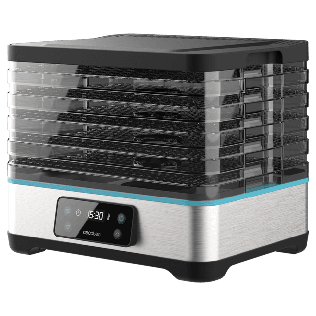 Cecotec VitaDry Pro Deshidratador De Alimentos Con 5 Bandejas De Altura Regulable Pantalla Digital Tiempo Ajustable Hasta 48hs Y Temperatura Regulable Entre 35 Y 70 Grados. Deshidratador De Alimentos
