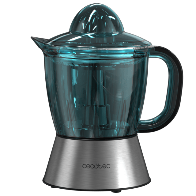 Cecotec Zitra Full Steel Exprimidor Eléctrico Para Naranjas Y Cítricos Con 60 W De Potencia Y Filtro De Acero Inoxidable. Incluye 2 Conos Desmontables Uno De Plástico Y Otro De Acero Inoxidable. Exprimidor Eléctrico