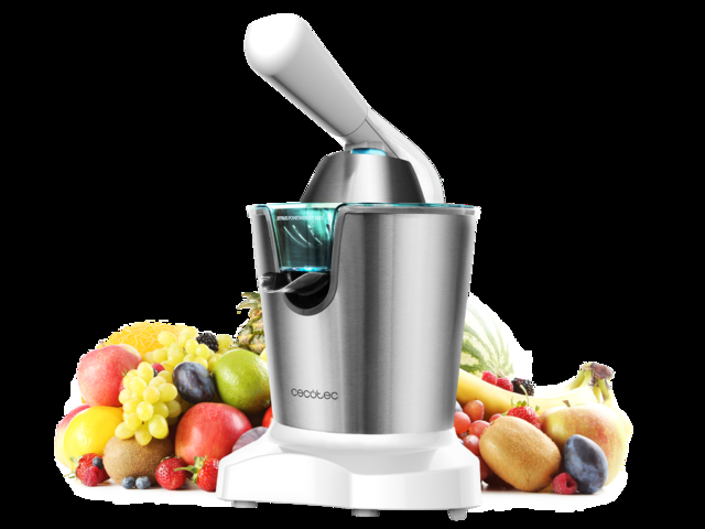 Cecotec Zitrus PowerAdjust 600 Exprimidor naranjas eléctrico de Brazo 600 W con Filtro regulador de Pulpa Filtro de Acero INOX Dos Conos de Diferente tamaño Exprimidor naranjas eléctrico de Brazo