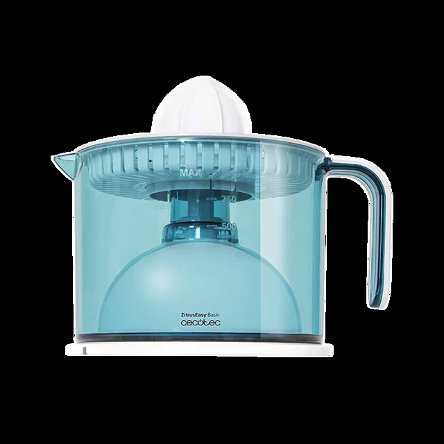 Cecotec ZitrusEasy Basic. Exprimidor Naranjas Eléctrico De 40 W Tambor De 1 Litro BPA Free Doble Sentido De Giro Doble Cono Cubierta Antipolvo Color Azul/blanco Exprimidor Eléctrico 