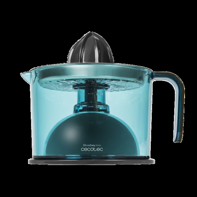 Cecotec ZitrusEasy Inox. Exprimidor Naranjas Eléctrico de 40 W Filtro de Acero Inoxidable Tambor de 1 Litro BPA Free Doble Sentido de Giro Doble Cono y Cubierta Antipolvo Exprimidor de naranjas eléctrico  