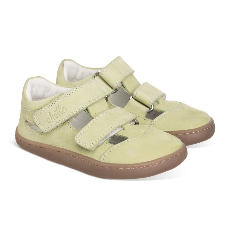 Chetto Cangrejera Barefoot Azul Para Niños Confeccionada En Piel Y 100% Respetuosa