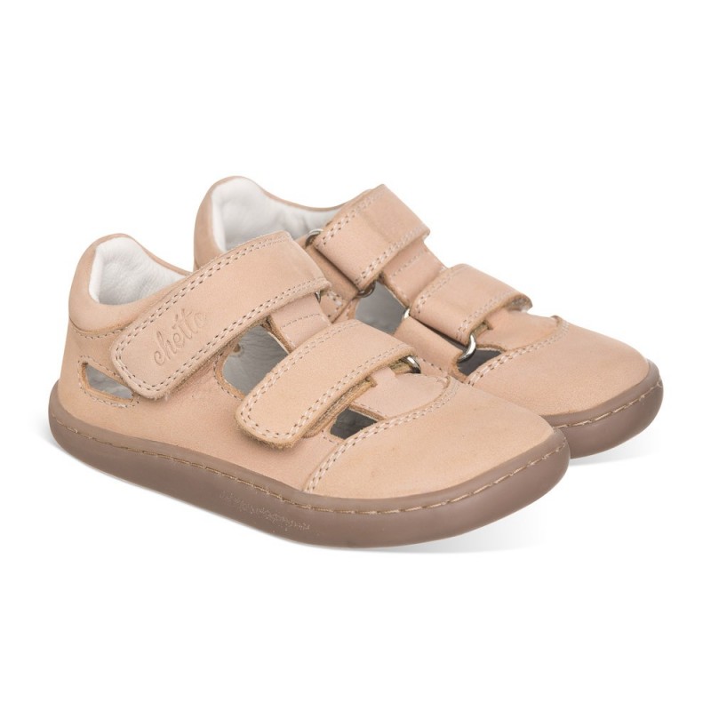 Chetto Cangrejera Dos Velcros Color Rosa Confeccionada En Piel Y 100% Respetuosa