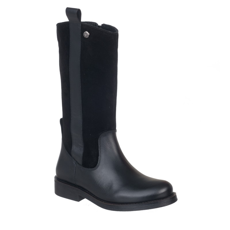 Chetto Bota Alta En Piel Elegante Para El Cole