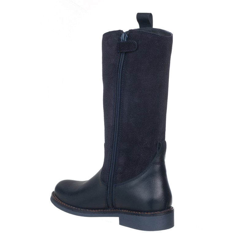 Chetto Bota Alta En Piel Elegante Para El Cole